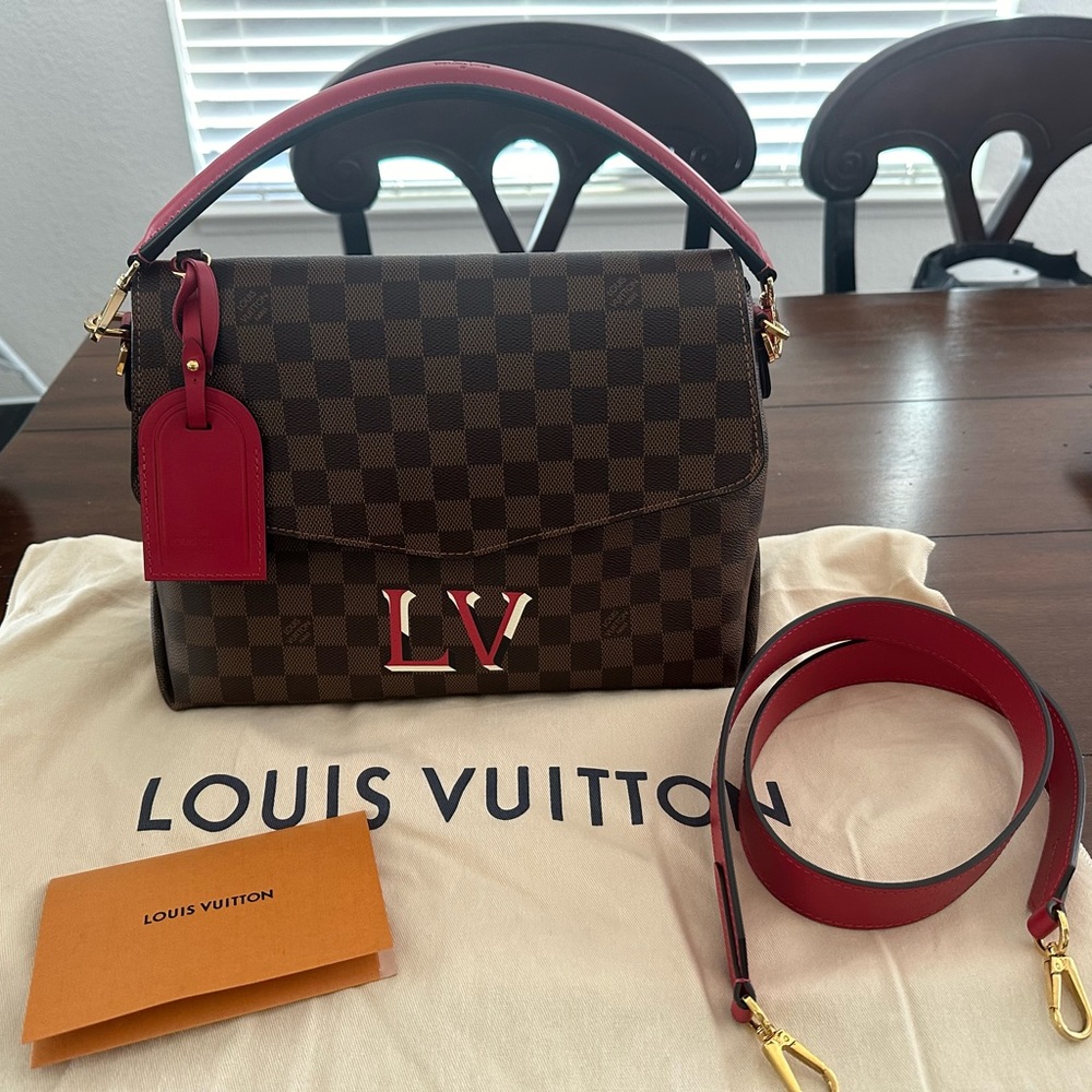 Like New Louis Vuitton Beaubourg MM Scarlet Red.